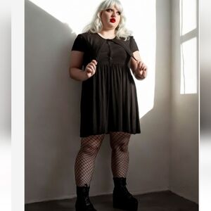 Killstar Bloodbound Gothic Cross Collar Dress Hot Topic Dollskill Widow